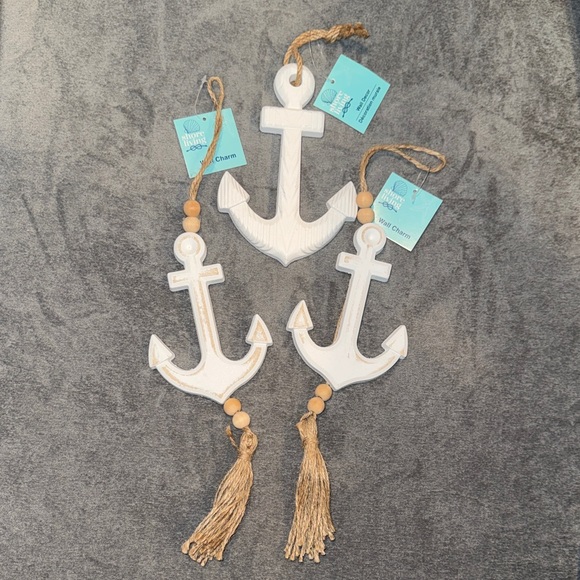 Other - White Anchor Wall Decor Set NWT